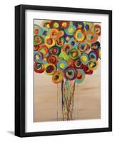 Abstract Flowers 5-Hilary Winfield-Framed Giclee Print