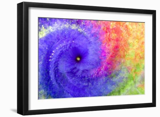 Abstract flowers in a twirl.-Sheila Haddad-Framed Photographic Print