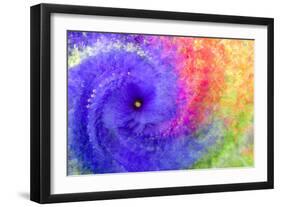 Abstract flowers in a twirl.-Sheila Haddad-Framed Photographic Print