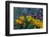 Abstract Flowers Oil Painting.-Anna Pismenskova-Framed Photographic Print