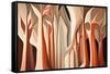 Abstract Forest Study IV-Lea Faucher-Framed Stretched Canvas