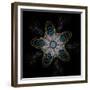 Abstract Fractal Image of Puffed Colorful Star Flower-fbatista72-Framed Premium Giclee Print