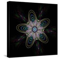 Abstract Fractal Image of Puffed Colorful Star Flower-fbatista72-Stretched Canvas