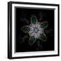 Abstract Fractal Image of Puffed Colorful Star Flower-fbatista72-Framed Art Print