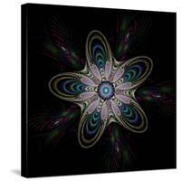 Abstract Fractal Image of Puffed Colorful Star Flower-fbatista72-Stretched Canvas