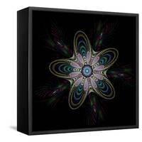 Abstract Fractal Image of Puffed Colorful Star Flower-fbatista72-Framed Stretched Canvas