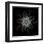 Abstract Fractal Image of Puffed Colorful Star Flower-fbatista72-Framed Art Print