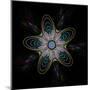 Abstract Fractal Image of Puffed Colorful Star Flower-fbatista72-Mounted Art Print