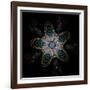 Abstract Fractal Image of Puffed Colorful Star Flower-fbatista72-Framed Art Print