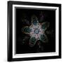 Abstract Fractal Image of Puffed Colorful Star Flower-fbatista72-Framed Art Print