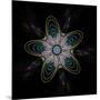 Abstract Fractal Image of Puffed Colorful Star Flower-fbatista72-Mounted Art Print