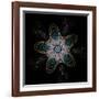 Abstract Fractal Image of Puffed Colorful Star Flower-fbatista72-Framed Art Print