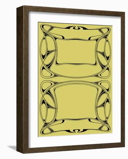 Abstract Framework in Style Art-Nouveau-bomg-Framed Art Print