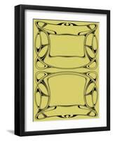Abstract Framework in Style Art-Nouveau-bomg-Framed Art Print