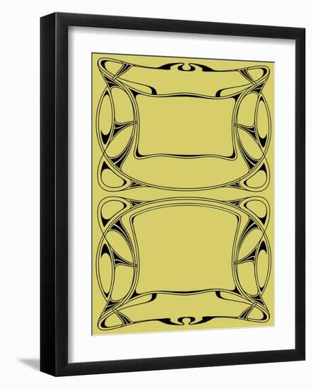 Abstract Framework in Style Art-Nouveau-bomg-Framed Art Print