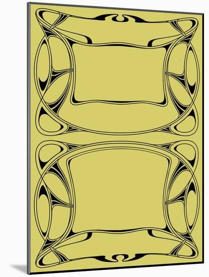 Abstract Framework in Style Art-Nouveau-bomg-Mounted Art Print