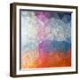 Abstract Futuristic Art Background, Vector Grunge Paper Texture-LeksusTuss-Framed Art Print