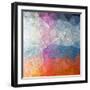 Abstract Futuristic Art Background, Vector Grunge Paper Texture-LeksusTuss-Framed Art Print