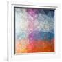 Abstract Futuristic Art Background, Vector Grunge Paper Texture-LeksusTuss-Framed Art Print