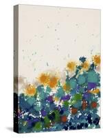 Abstract Garden 1-Hilary Winfield-Stretched Canvas