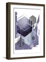 Abstract geo Ultra Violet 1-Urban Epiphany-Framed Art Print