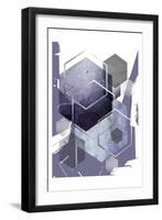 Abstract geo Ultra Violet 1-Urban Epiphany-Framed Art Print