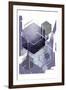 Abstract geo Ultra Violet 1-Urban Epiphany-Framed Art Print