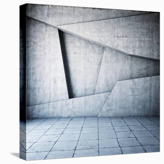 Abstract Geometric Background of the Concrete-FreshPaint-Stretched Canvas