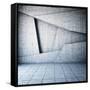 Abstract Geometric Background of the Concrete-FreshPaint-Framed Stretched Canvas