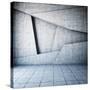 Abstract Geometric Background of the Concrete-FreshPaint-Stretched Canvas