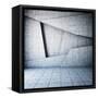 Abstract Geometric Background of the Concrete-FreshPaint-Framed Stretched Canvas