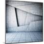 Abstract Geometric Background of the Concrete-FreshPaint-Mounted Art Print