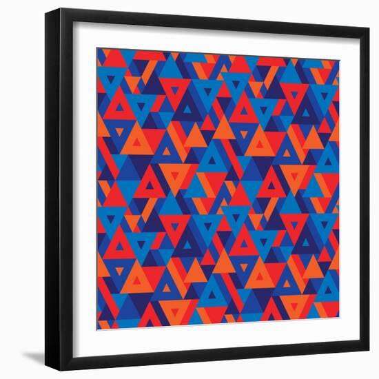Abstract Geometric Background - Seamless Vector Pattern for Presentation, Booklet, Website and Othe-Sergey Korkin-Framed Art Print