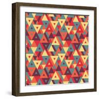 Abstract Geometric Background - Seamless Vector Pattern for Presentation, Booklet, Website and Othe-Sergey Korkin-Framed Art Print