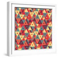 Abstract Geometric Background - Seamless Vector Pattern for Presentation, Booklet, Website and Othe-Sergey Korkin-Framed Art Print