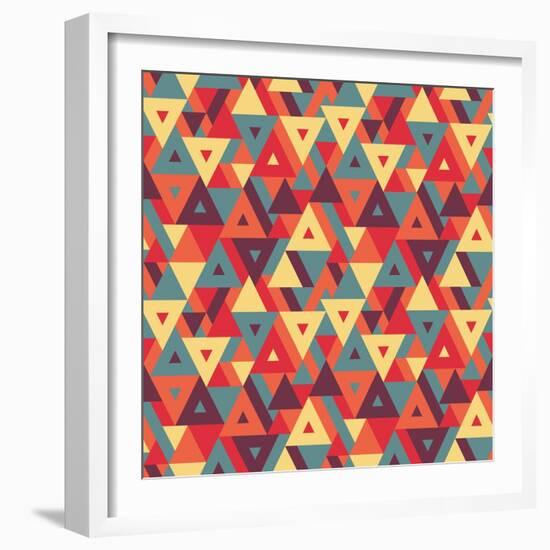 Abstract Geometric Background - Seamless Vector Pattern for Presentation, Booklet, Website and Othe-Sergey Korkin-Framed Art Print