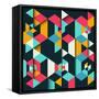 Abstract Geometric Background with a 3D Effect-kjpargeter-Framed Stretched Canvas