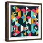 Abstract Geometric Background with a 3D Effect-kjpargeter-Framed Art Print