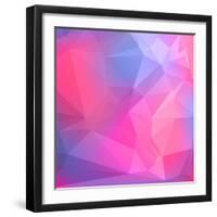 Abstract Geometric Background with Polygons. Vector Illustration.-heliburcka-Framed Art Print