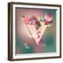 Abstract Geometric Background with Triangles. Vector Illustration Eps10.-Olha Kostiuk-Framed Art Print