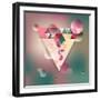 Abstract Geometric Background with Triangles. Vector Illustration Eps10.-Olha Kostiuk-Framed Art Print