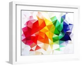 Abstract Geometric Background-Slanapotam-Framed Art Print