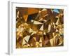 Abstract Geometric Gold Texture Impressionism Background. Painting on Canvas Watercolor Artwork. Ha-Avgust Avgustus-Framed Art Print