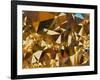 Abstract Geometric Gold Texture Impressionism Background. Painting on Canvas Watercolor Artwork. Ha-Avgust Avgustus-Framed Art Print