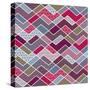 Abstract Geometric Patchwork Pattern-natbasil-Stretched Canvas