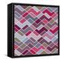 Abstract Geometric Patchwork Pattern-natbasil-Framed Stretched Canvas