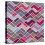 Abstract Geometric Patchwork Pattern-natbasil-Stretched Canvas