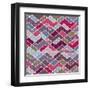 Abstract Geometric Patchwork Pattern-natbasil-Framed Art Print