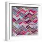 Abstract Geometric Patchwork Pattern-natbasil-Framed Art Print