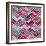 Abstract Geometric Patchwork Pattern-natbasil-Framed Art Print